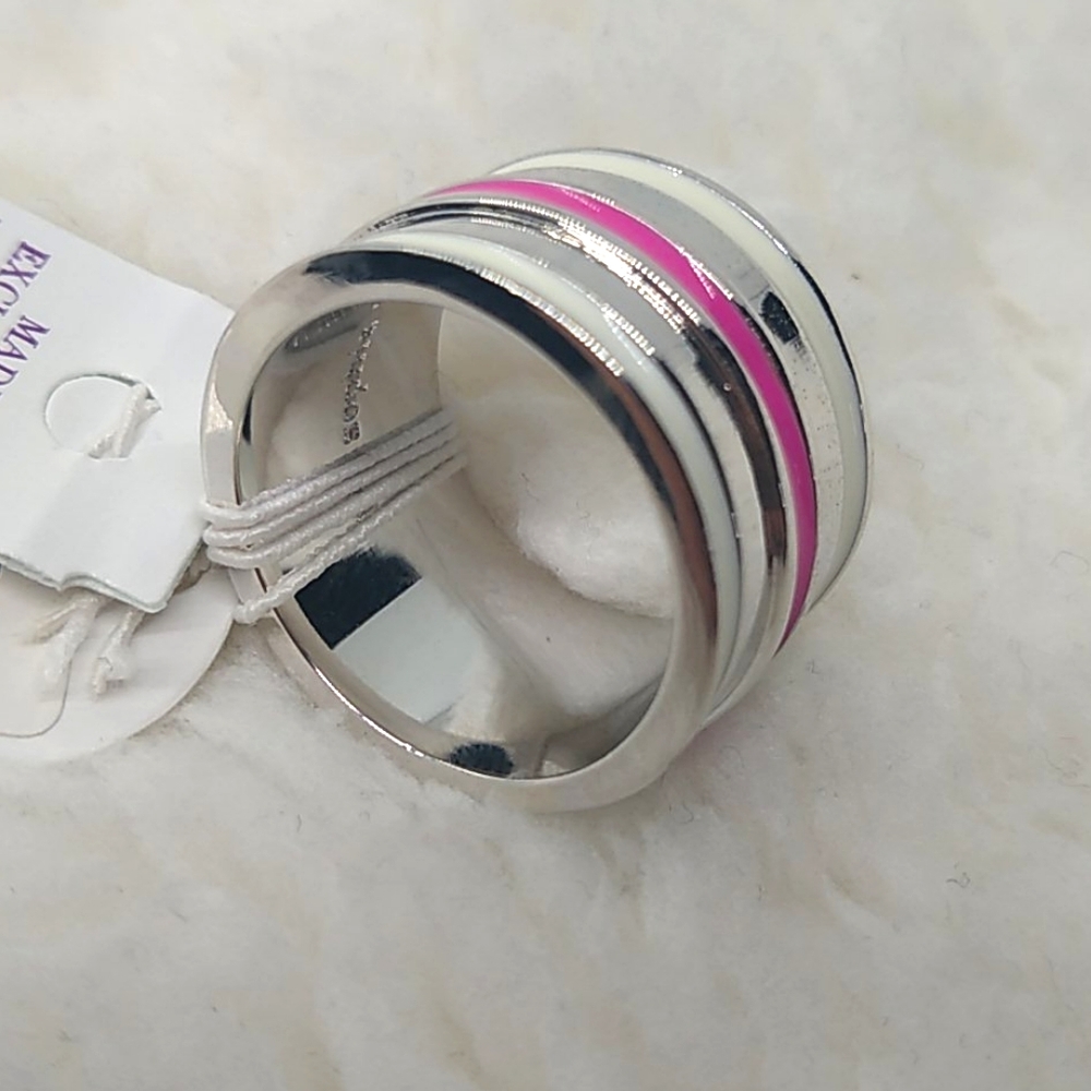 Lia Sophia Fast Track Wide Band Ring Sz 7 - Picture 6 of 6